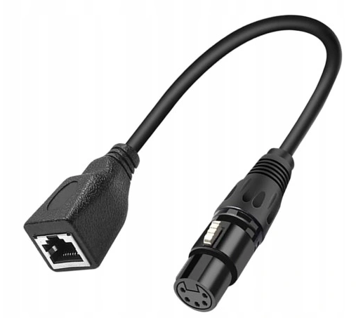 XLR 5 vrouwelijke RJ45 adapter DMX