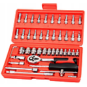 Set of socket wrenches and bits